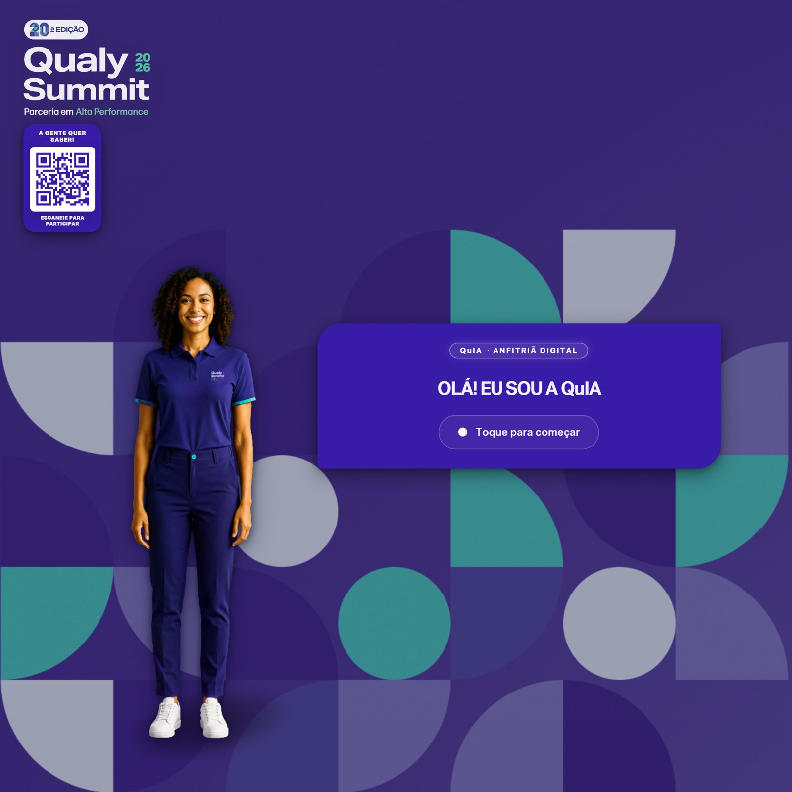 QuIA, anfitriã digital com inteligência artificial no Qualy Summit